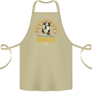 A Huskies Dog Cotton Apron 100% Organic Khaki