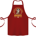 A Huskies Dog Cotton Apron 100% Organic Maroon