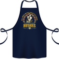 A Huskies Dog Cotton Apron 100% Organic Navy Blue