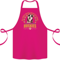 A Huskies Dog Cotton Apron 100% Organic Pink