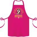 A Huskies Dog Cotton Apron 100% Organic Pink