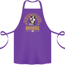 A Huskies Dog Cotton Apron 100% Organic Purple