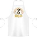 A Huskies Dog Cotton Apron 100% Organic White