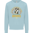 A Huskies Dog Kids Sweatshirt Jumper Light Blue