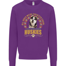 A Huskies Dog Kids Sweatshirt Jumper Purple