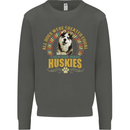 A Huskies Dog Kids Sweatshirt Jumper Storm Grey