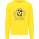 A Huskies Dog Kids Sweatshirt Jumper Yellow