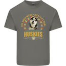 A Huskies Dog Kids T-Shirt Childrens Charcoal