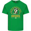 A Huskies Dog Kids T-Shirt Childrens Irish Green