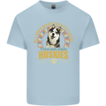 A Huskies Dog Kids T-Shirt Childrens Light Blue