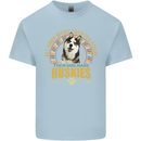 A Huskies Dog Kids T-Shirt Childrens Light Blue