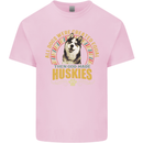 A Huskies Dog Kids T-Shirt Childrens Light Pink