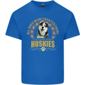 A Huskies Dog Kids T-Shirt Childrens Royal Blue