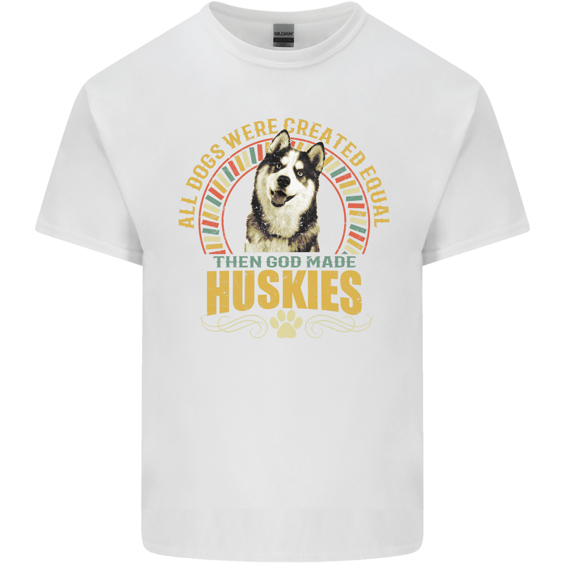 A Huskies Dog Kids T-Shirt Childrens White