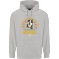 A Huskies Dog Mens 80% Cotton Hoodie Sports Grey