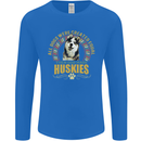 A Huskies Dog Mens Long Sleeve T-Shirt Royal Blue