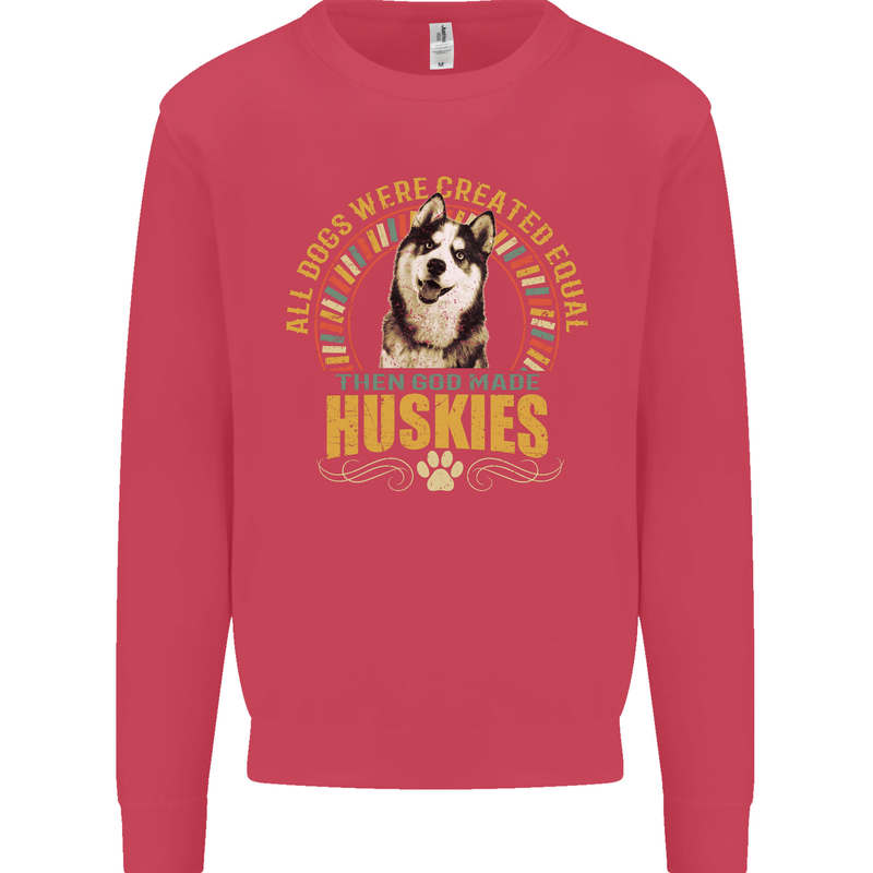 A Huskies Dog Mens Sweatshirt Jumper Heliconia