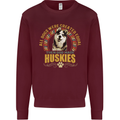 A Huskies Dog Mens Sweatshirt Jumper Maroon