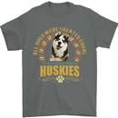 A Huskies Dog Mens T-Shirt 100% Cotton Charcoal