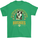 A Huskies Dog Mens T-Shirt 100% Cotton Irish Green