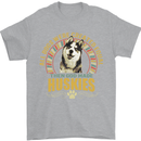 A Huskies Dog Mens T-Shirt 100% Cotton Sports Grey