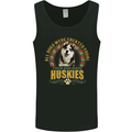 A Huskies Dog Mens Vest Tank Top Black