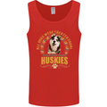 A Huskies Dog Mens Vest Tank Top Red
