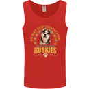 A Huskies Dog Mens Vest Tank Top Red