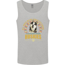 A Huskies Dog Mens Vest Tank Top Sports Grey