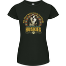 A Huskies Dog Womens Petite Cut T-Shirt Black