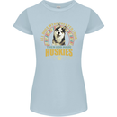 A Huskies Dog Womens Petite Cut T-Shirt Light Blue