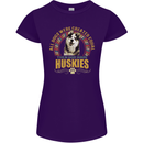 A Huskies Dog Womens Petite Cut T-Shirt Purple