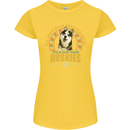 A Huskies Dog Womens Petite Cut T-Shirt Yellow