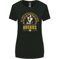 A Huskies Dog Womens Wider Cut T-Shirt Black