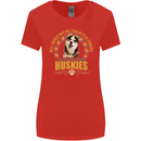 A Huskies Dog Womens Wider Cut T-Shirt Red