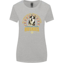 A Huskies Dog Womens Wider Cut T-Shirt Sports Grey