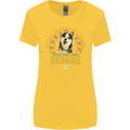 A Huskies Dog Womens Wider Cut T-Shirt Yellow