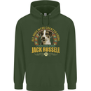 A Jack Russell Dog Childrens Kids Hoodie Forest Green