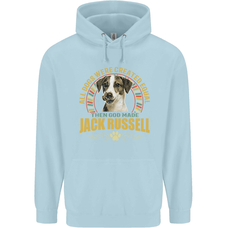 A Jack Russell Dog Childrens Kids Hoodie Light Blue