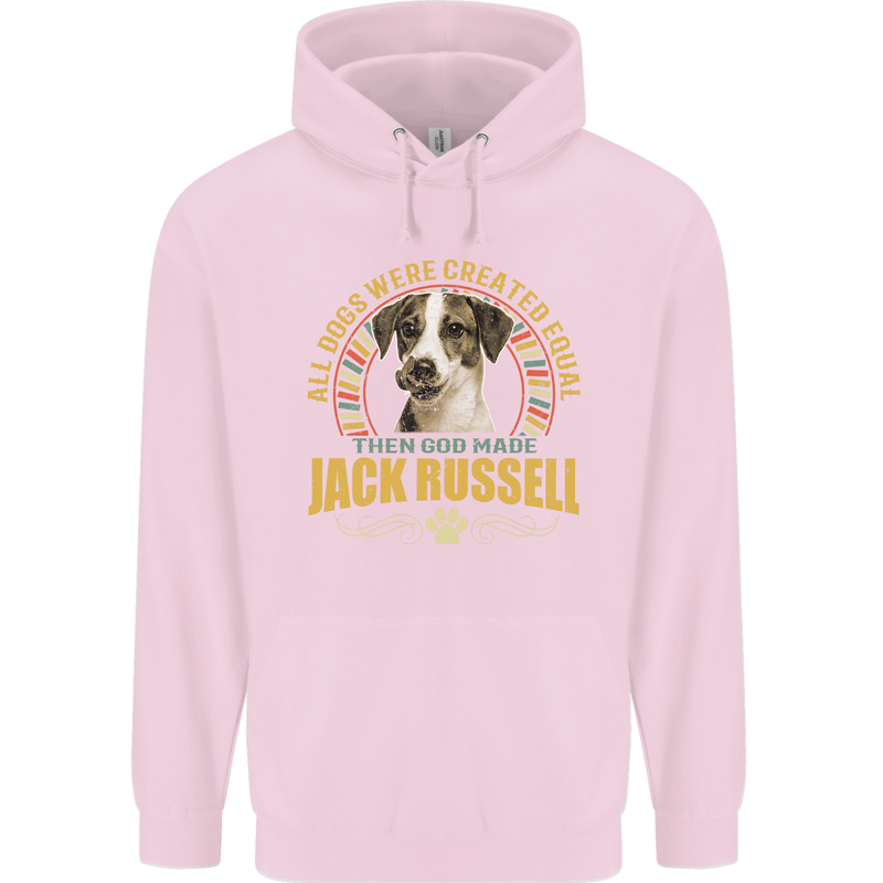 A Jack Russell Dog Childrens Kids Hoodie Light Pink