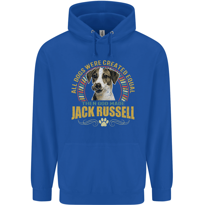 A Jack Russell Dog Childrens Kids Hoodie Royal Blue