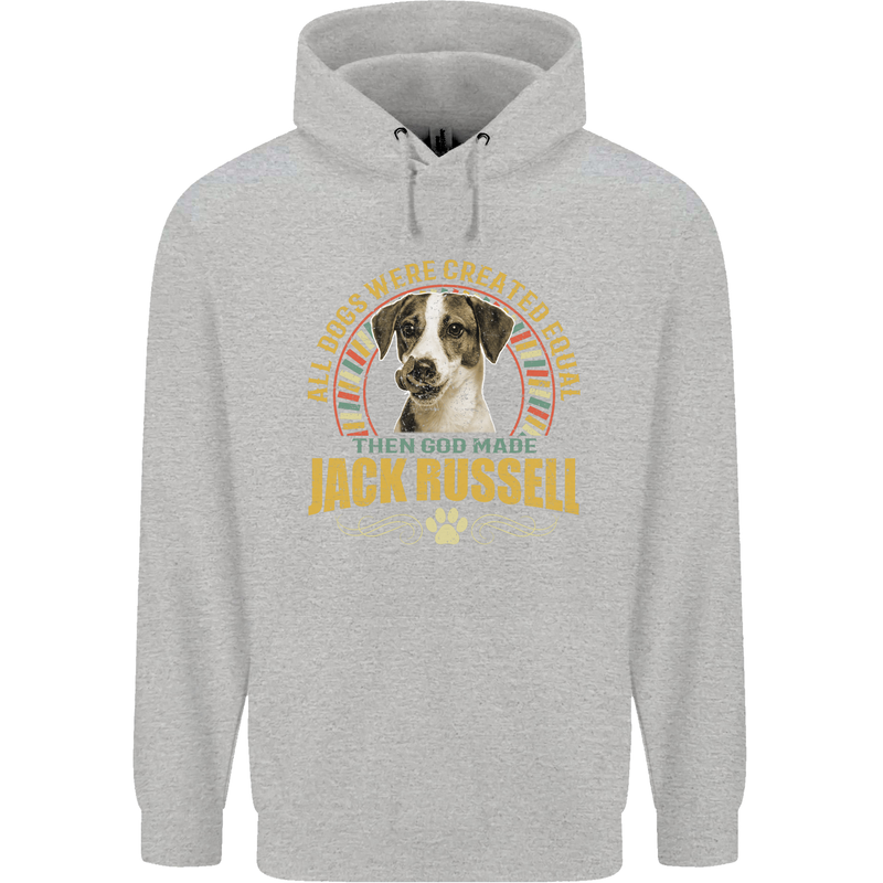 A Jack Russell Dog Childrens Kids Hoodie Sports Grey