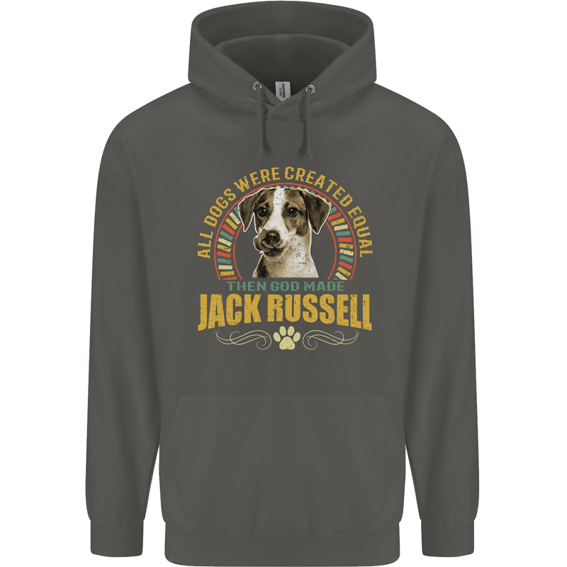 A Jack Russell Dog Childrens Kids Hoodie Storm Grey