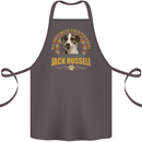 A Jack Russell Dog Cotton Apron 100% Organic Dark Grey
