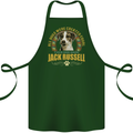 A Jack Russell Dog Cotton Apron 100% Organic Forest Green