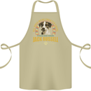 A Jack Russell Dog Cotton Apron 100% Organic Khaki