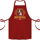 A Jack Russell Dog Cotton Apron 100% Organic Maroon