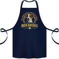 A Jack Russell Dog Cotton Apron 100% Organic Navy Blue
