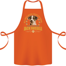 A Jack Russell Dog Cotton Apron 100% Organic Orange
