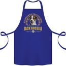 A Jack Russell Dog Cotton Apron 100% Organic Royal Blue